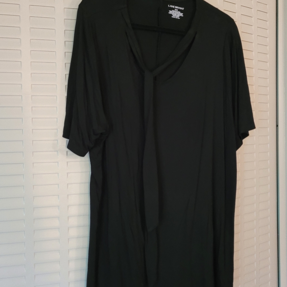 Knit shirt with tie from Lane bryant